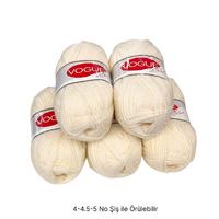 İH7925 - 564 gr. (5 Adet) Nako vogue Yumuşak Doku krem İhraç Fazlası İp