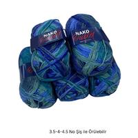 İH7945 - 510 gr. (5 Adet) Nako outlet batik İhraç Fazlası İp