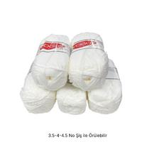 İH7955 - 558 gr. (5 Adet) Nako vogue Yumuşak Doku beyaz  İhraç Fazlası İp