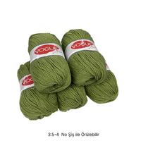 İH8014 - 626 gr. (5 Adet) Nako vogue yeşil İhraç Fazlası İp