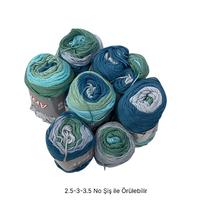 İH8026 - 860 gr. (7 Adet) Cotton pamuk batik İhraç Fazlası İp