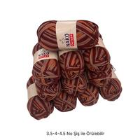 İH8031 - 566 gr. (11 Adet) % 50 yün moher batik Nako outlet İhraç Fazlası İp