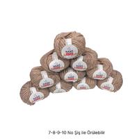 İH8034 - 1040 gr. (10 Adet) Yumuşak doku yünlü moher spagetti Nako outlet kek İhraç Fazlası İp