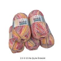 İH8035 -530 gr. (5 Adet) Cotton lüks batik nako outlet  İhraç Fazlası İp