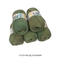 İH8036 - 750 gr. (5 Adet) % 75 yün Nako outlet  İhraç Fazlası İp