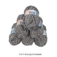 İH8037 - 626 gr. (6 Adet) % 75 yün moher nako outlet  İhraç Fazlası İp