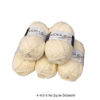 İH8069 - 458 gr. (5 Adet) Nako vogue krem İhraç Fazlası İp