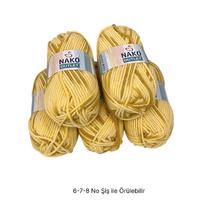 İH8077 - 558 gr. (5 Adet) % 25 yün nako outlet  İhraç Fazlası İp