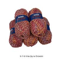 İH8087 - 530 gr. (5 Adet) Nako outlet Yumuşak Doku batik İhraç Fazlası İp