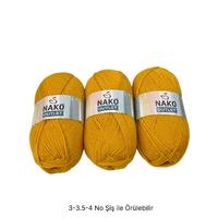 İH8127 - 310 gr. (3 Adet) Nako outlet hardal İhraç Fazlası İp