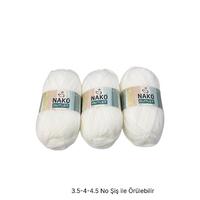 İH8150 - 318 gr. (3 Adet) Nako outlet beyaz  İhraç Fazlası İp