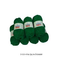 İH8196 - 396 gr. (7 Adet) Nako outlet yeşil İhraç Fazlası İp