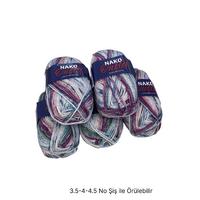 İH8242 - 500 gr. (5 Adet) Nako outlet antipilling batik  İhraç Fazlası İp