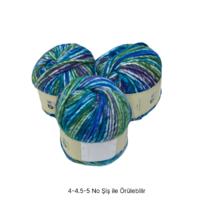 İH8273 - 480 gr. (3 Adet) Moher yünlü batik İhraç Fazlası İp