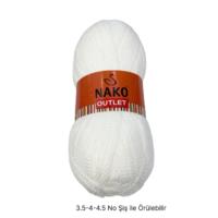 İH8292 - 248 gr. (1 Adet) Floşlu Yumuşak Doku beyaz nako outlet  İhraç Fazlası İp