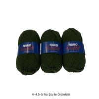 İH8324 - 336 gr. (3 Adet) Nako outlet haki yeşil İhraç Fazlası İp
