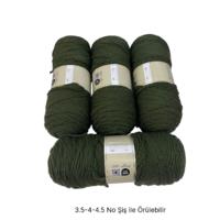 İH8407 - 584 gr. (4 Adet) Haki uzun sarım İhraç Fazlası İp