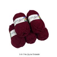 İH8623 -500 gr. (5 Adet) Maxi kalınlık nako vogue bordo İhraç Fazlası İp