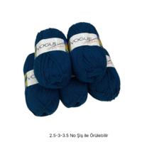 İH8652 -444 gr. (5 Adet) Havacı mavi nako vogue  İhraç Fazlası İp