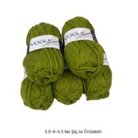İH8658 - 500 gr. (5 Adet) Nako vogue yeşil İhraç Fazlası İp