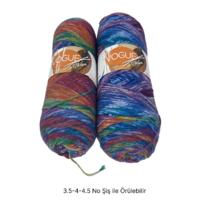 İH8713 - 558 gr. (2 Adet) Nako vogue Batik uzun sarım İhraç Fazlası İp
