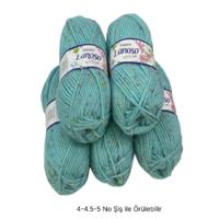 İH8719 - 500 gr. (5 Adet) Lanosso pattara % 25 yün  İhraç Fazlası İp