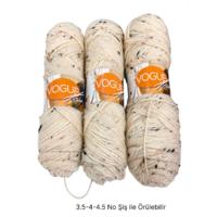 İH8731 - 446 gr. (3 Adet) Nako vogue tweedli uzun çile  İhraç Fazlası İp