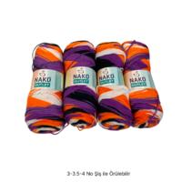 İH8856 - 482 gr. (4 Adet) Nako outlet batik İhraç Fazlası İp