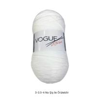 İH8902 - 640 gr. (1 Adet) Nako vogue beyaz büyük çile İhraç Fazlası İp