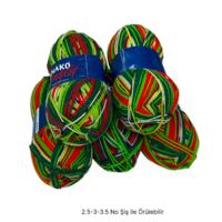 İH8918 - 520 gr. (5 Adet) % 75 yün batik nako outlet İhraç Fazlası İp