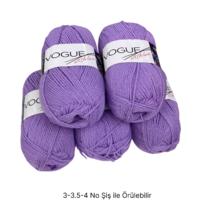 İH9050 - 466 gr. (5 Adet) Nako vogue mor İhraç Fazlası İp