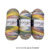 İH9105 - 716 gr. (3 Adet) Nako vogue uzun sarım batik  İhraç Fazlası İp
