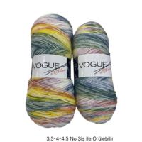 İH9107 - 420 gr. (2 Adet) Nako vogue uzun sarım batik  İhraç Fazlası İp