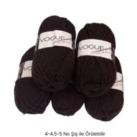 İH9115 - 470 gr. (5 Adet) Nako vogue Yumuşak Doku kahve  İhraç Fazlası İp