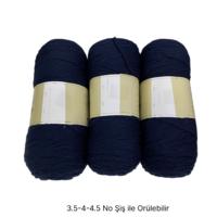 İH9451 - 516 gr. (3 Adet) Nako ihraç  uzun sarım lacivert İhraç Fazlası İp