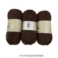 İH9487 - 316 gr. (3 Adet) Kahve nako İhraç Fazlası İp