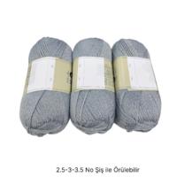 İH9499 - 314 gr. (3 Adet)  Simli nako İhraç Fazlası İp