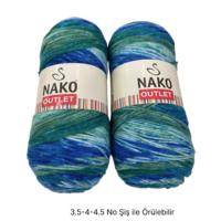 İH9515 - 560 gr. (2 Adet) Nako outlet büyük çile batik İhraç Fazlası İp