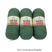İH9524 - 614 gr. (3 Adet) Nako outlet   uzun sarım  İhraç Fazlası İp