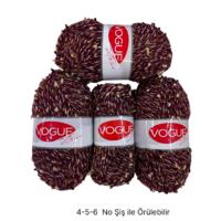 İH9555 - 536 gr. (4 Adet) Çiçek ip nako vogue İhraç Fazlası İp