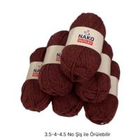 İH9571 - 320 gr. (6 Adet) % 100 yün nako outlet  İhraç Fazlası İp