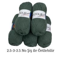 İH9600 - 430 gr. (5 Adet) Tığlık % 25 Yün Nako Vogue İhraç Fazlası İp