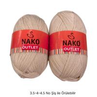 İH9624 - 440 gr. (2 Adet) % 25 yün çift kat nako outlet  İhraç Fazlası İp