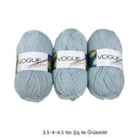 İH9625 - 300 gr. (3 Adet) Nako vogue açık gri İhraç Fazlası İp
