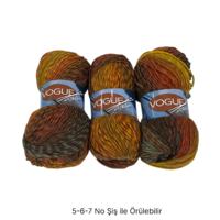 İH9648 - 634 gr. (3 Adet) Moher batik nako vogue  İhraç Fazlası İp
