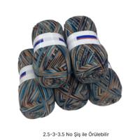 İH9673 - 540 gr. (5 Adet) Yünlü ince batik  İhraç Fazlası İp