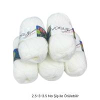 İH9676 - 420 gr. (5 Adet) Simli Yumuşak Doku nako vogue İhraç Fazlası İp