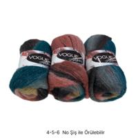 İH9717 - 430 gr. (3 Adet) Kid moher batik nako vogue  İhraç Fazlası İp