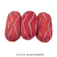 İH9753 -312 gr. (3 Adet) Angora batik İhraç Fazlası İp