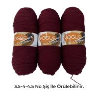 İH9758 - 590 gr. (3 Adet) Nako Vogue Uzun Sarım İhraç Fazlası İp